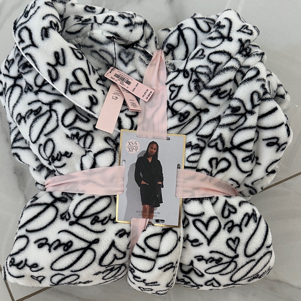 Victoria's Secret Black and White Robe